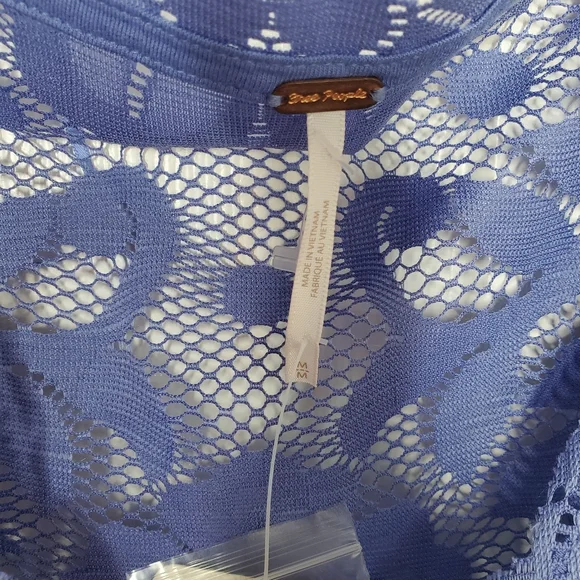 Free People Shadow Dance Midi Persian Jewel Blue Medium #155 Boho Dress 86497781 - Picture 15 of 16